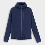 Mens Klifra Hooded Full Zip Light Grid Fleece (Navy/Moss)