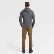 Mens Klifra Hooded Full Zip Light Grid Fleece (Urban Chic/Mustard) ✦AI