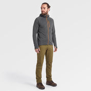 Mens Klifra Hooded Full Zip Light Grid Fleece (Urban Chic/Mustard) ✦AI