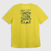 Mens Landscape Merino Blend T-Shirt (Lime/Petrol)