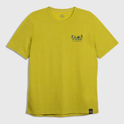 Mens Landscape Merino Blend T-Shirt (Lime/Petrol)
