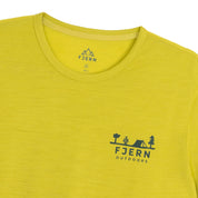 Mens Landscape Merino Blend T-Shirt (Lime/Petrol)