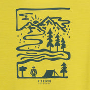 Mens Landscape Merino Blend T-Shirt (Lime/Petrol)