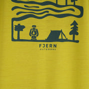 Mens Landscape Merino Blend T-Shirt (Lime/Petrol)