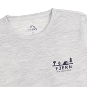 Mens Landscape Merino Blend T-Shirt (Mist Grey Melange/Navy)