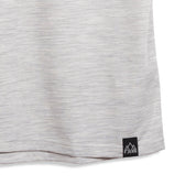 Mens Landscape Merino Blend T-Shirt (Mist Grey Melange/Navy)