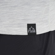 Mens Landscape Merino Blend T-Shirt (Mist Grey Melange/Navy)