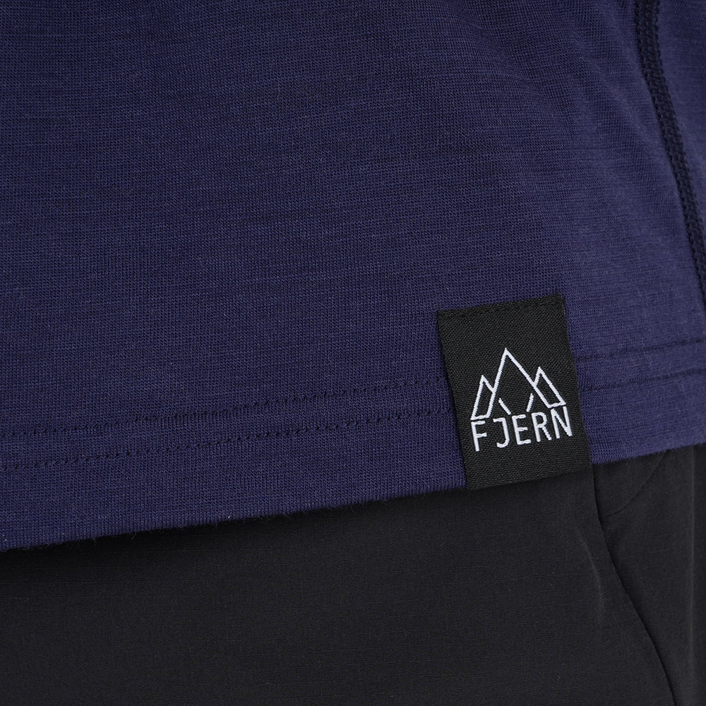 Mens Landscape Merino Blend T-Shirt (Navy/White)