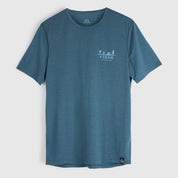 Mens Landscape Merino Blend T-Shirt (Petrol/Arctic)