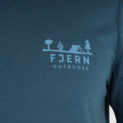 Mens Landscape Merino Blend T-Shirt (Petrol/Arctic)