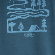 Mens Landscape Merino Blend T-Shirt (Petrol/Arctic)