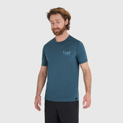 Mens Landscape Merino Blend T-Shirt (Petrol/Arctic)