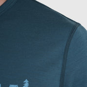 Mens Landscape Merino Blend T-Shirt (Petrol/Arctic)