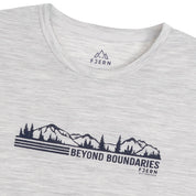 Mens Beyond Boundaries Merino Blend T-Shirt (Mist Grey Melange/Navy)