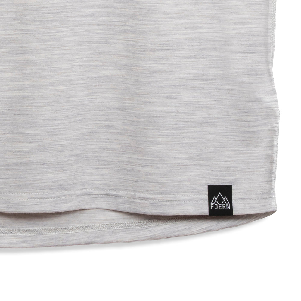 Mens Beyond Boundaries Merino Blend T-Shirt (Mist Grey Melange/Navy)