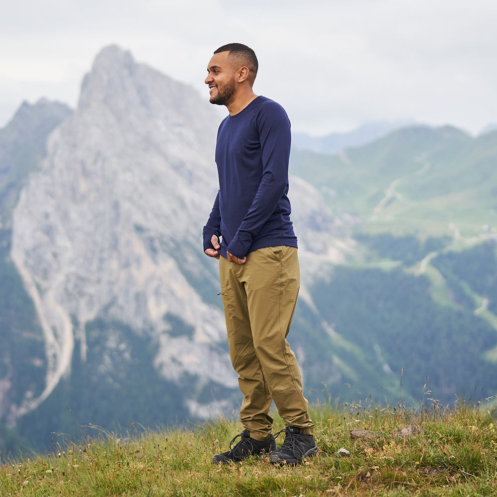 Fjern - Mens Nord Softshell Trousers (Moss) | Conquer any terrain with our Nord mountaineering trousers, designed for all-season hiking