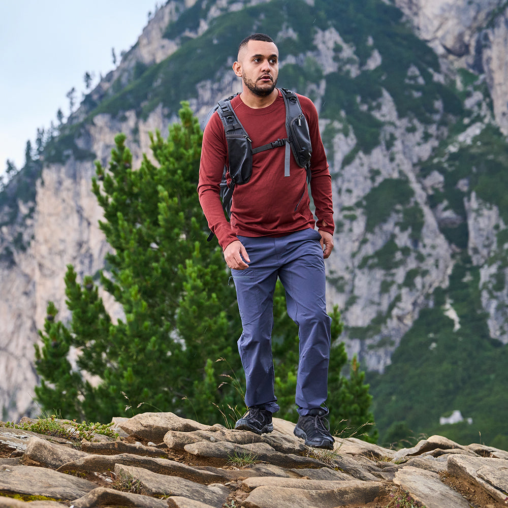 Fjern - Mens Nord Softshell Trousers (Storm Grey) | Conquer any terrain with our Nord mountaineering trousers, designed for all-season hiking