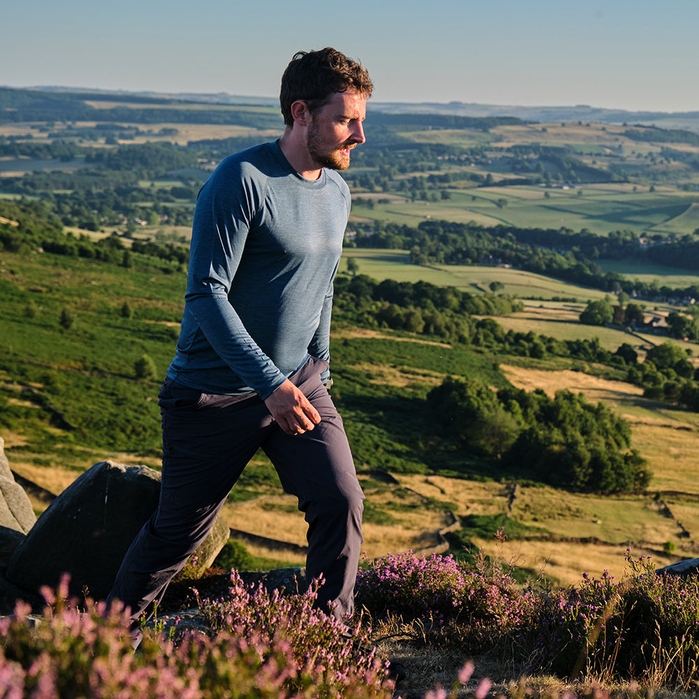 Fjern - Mens Nord Softshell Trousers (Storm Grey) | Conquer any terrain with our Nord mountaineering trousers, designed for all-season hiking