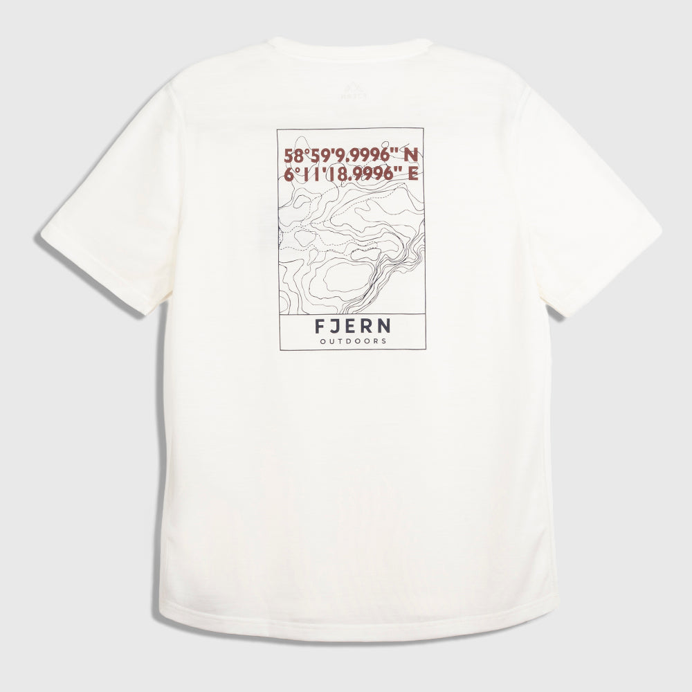 Mens Preikestolen Merino Blend T-Shirt (Chalk/Navy)