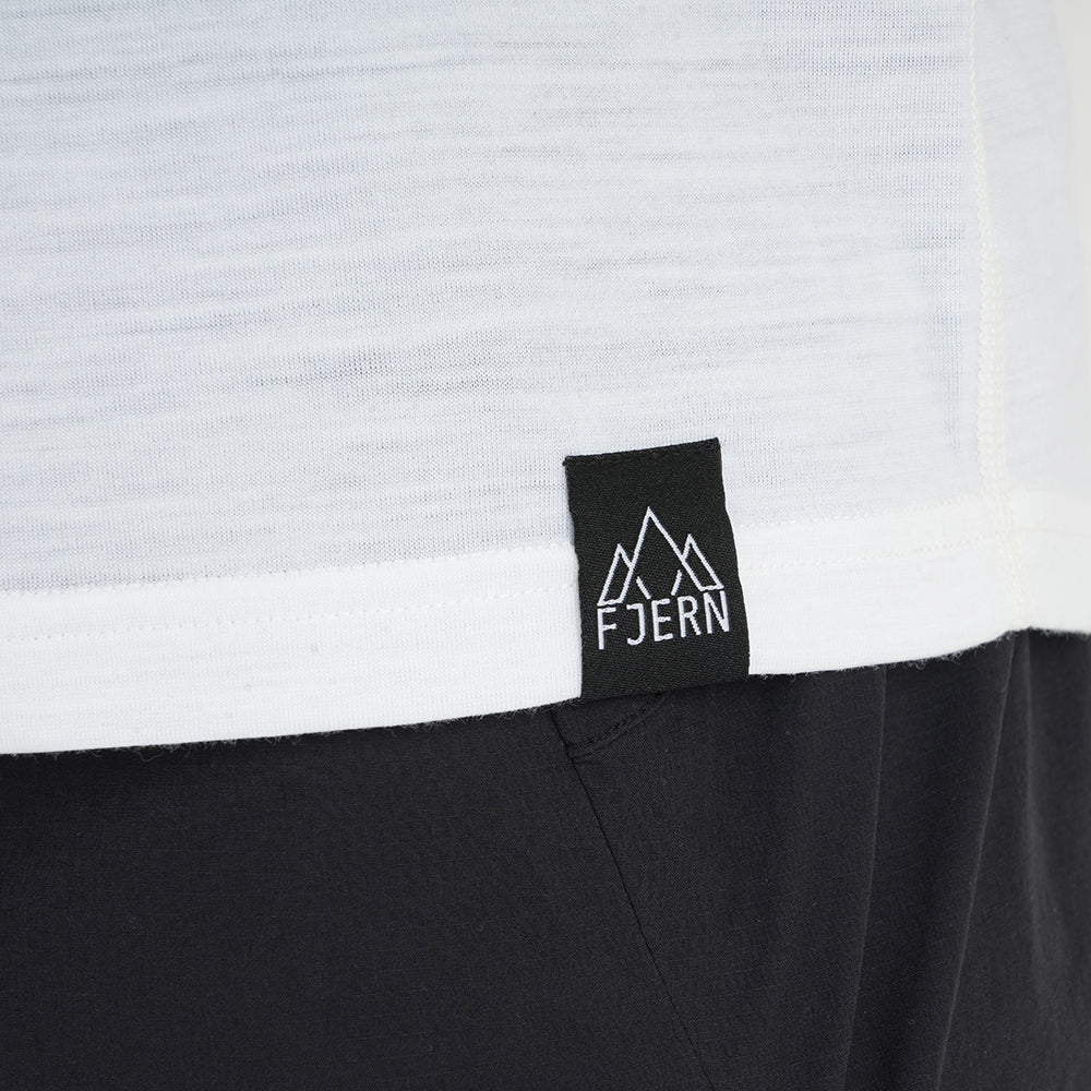 Mens Preikestolen Merino Blend T-Shirt (Chalk/Navy)