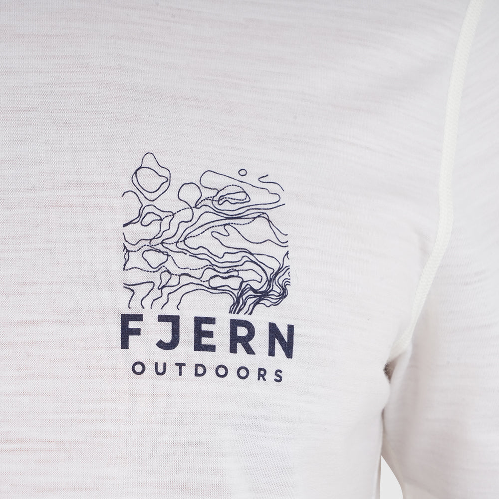 Mens Preikestolen Merino Blend T-Shirt (Chalk/Navy)