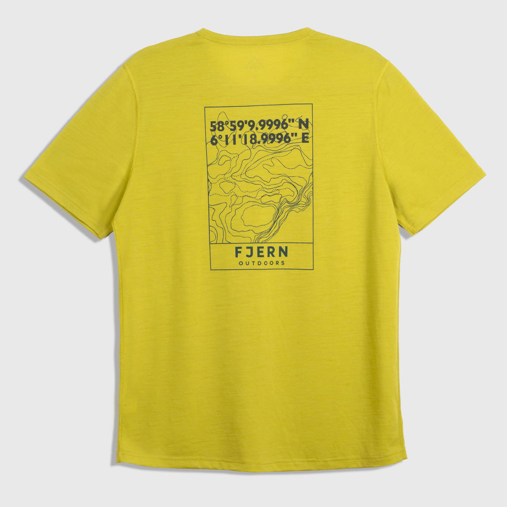 Mens Preikestolen Merino Blend T-Shirt (Lime/Petrol)