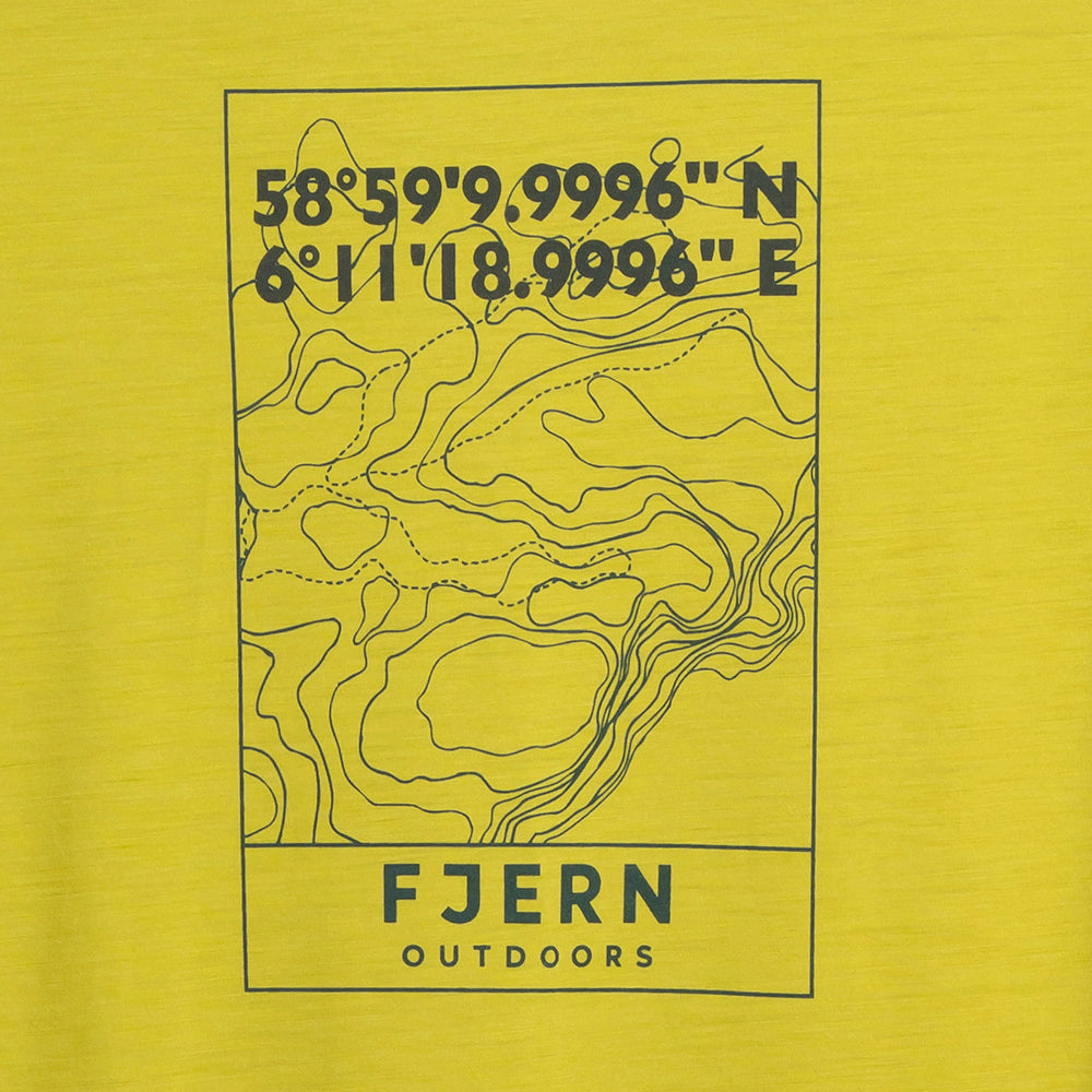 Mens Preikestolen Merino Blend T-Shirt (Lime/Petrol)