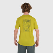 Mens Preikestolen Merino Blend T-Shirt (Lime/Petrol)