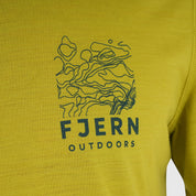 Mens Preikestolen Merino Blend T-Shirt (Lime/Petrol)