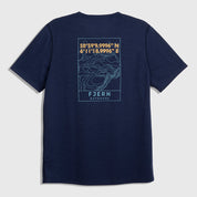 Mens Preikestolen Merino Blend T-Shirt (Navy/Mineral Blue)