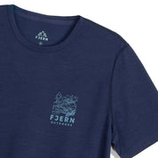 Mens Preikestolen Merino Blend T-Shirt (Navy/Mineral Blue)