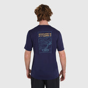 Mens Preikestolen Merino Blend T-Shirt (Navy/Mineral Blue)
