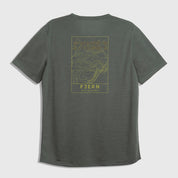 Mens Preikestolen Merino Blend T-Shirt (Urban Chic/Lime)