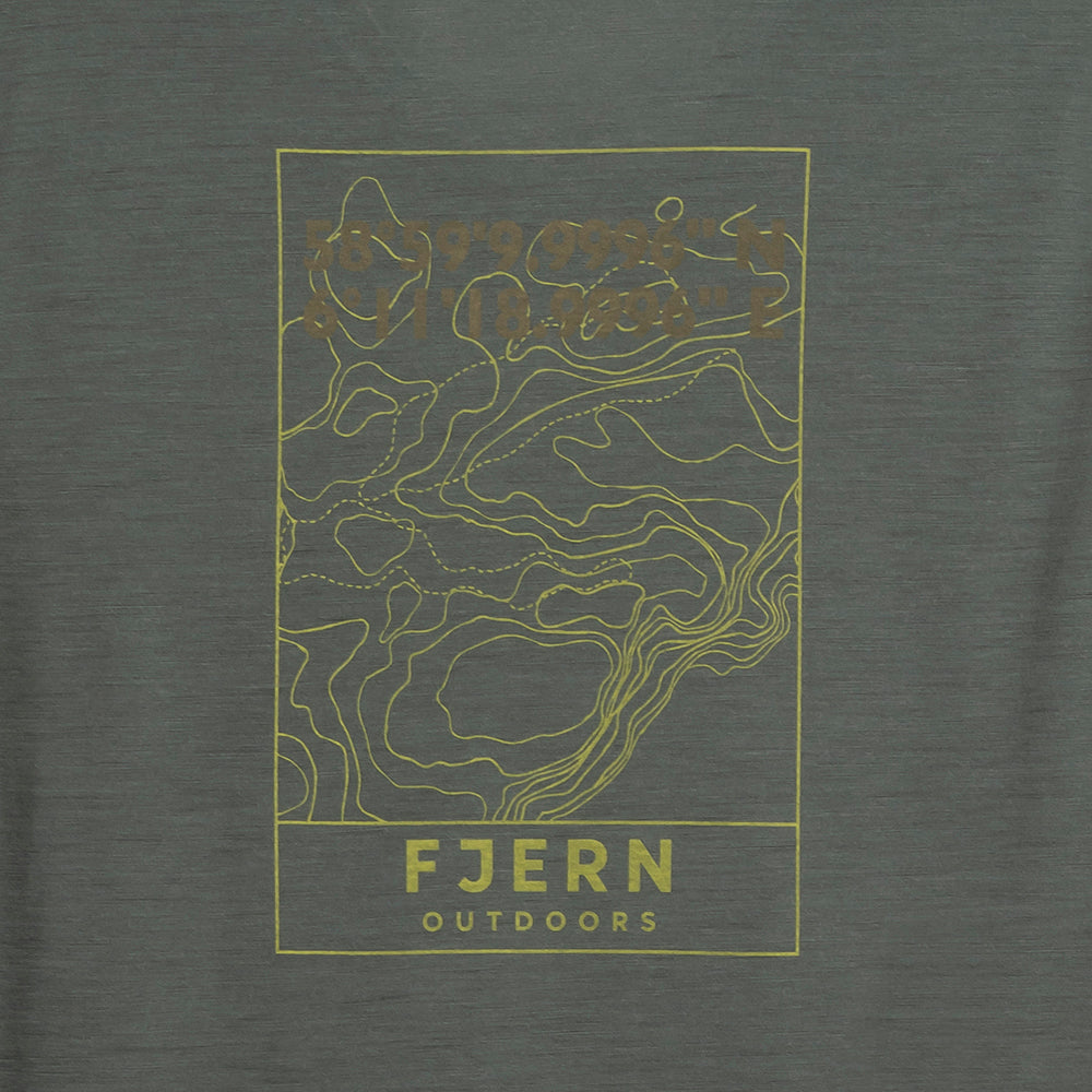 Mens Preikestolen Merino Blend T-Shirt (Urban Chic/Lime)