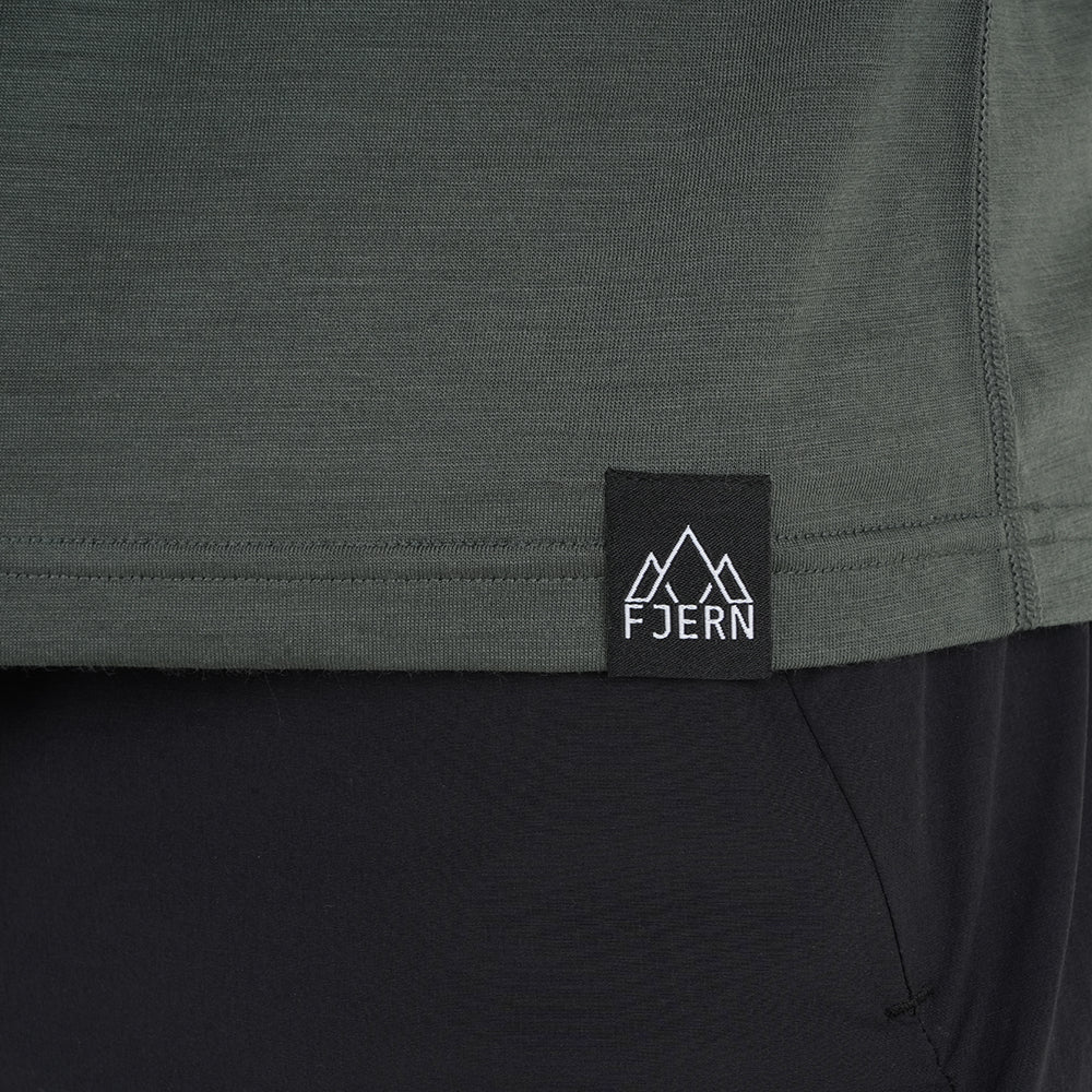 Mens Preikestolen Merino Blend T-Shirt (Urban Chic/Lime)