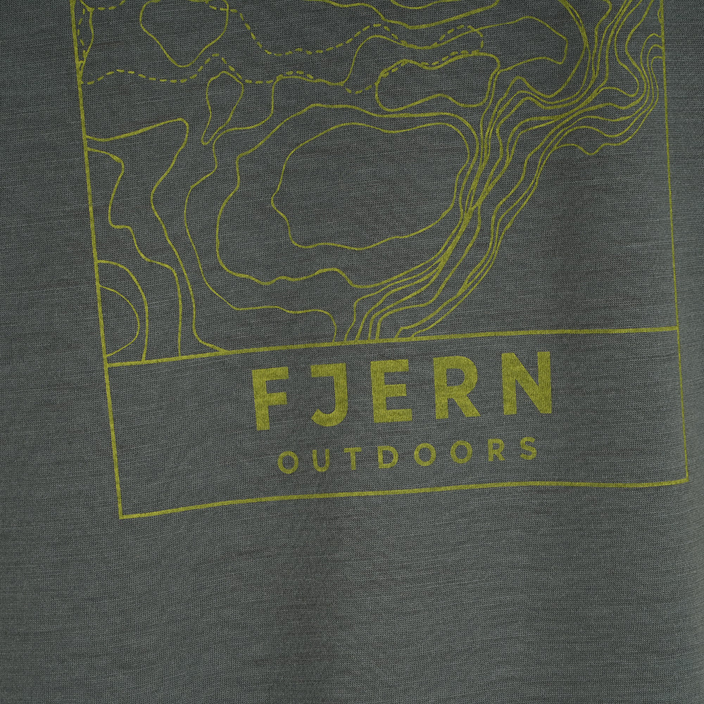 Mens Preikestolen Merino Blend T-Shirt (Urban Chic/Lime)