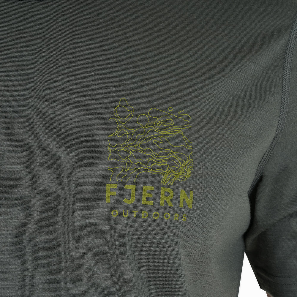 Mens Preikestolen Merino Blend T-Shirt (Urban Chic/Lime)