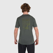 Mens Preikestolen Merino Blend T-Shirt (Urban Chic/Lime)