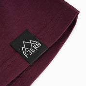 Mens Roundel Merino Blend T-Shirt (Aubergine/Chalk)
