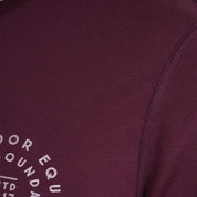 Mens Roundel Merino Blend T-Shirt (Aubergine/Chalk)