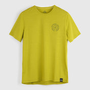 Mens Roundel Merino Blend T-Shirt (Lime/Petrol)