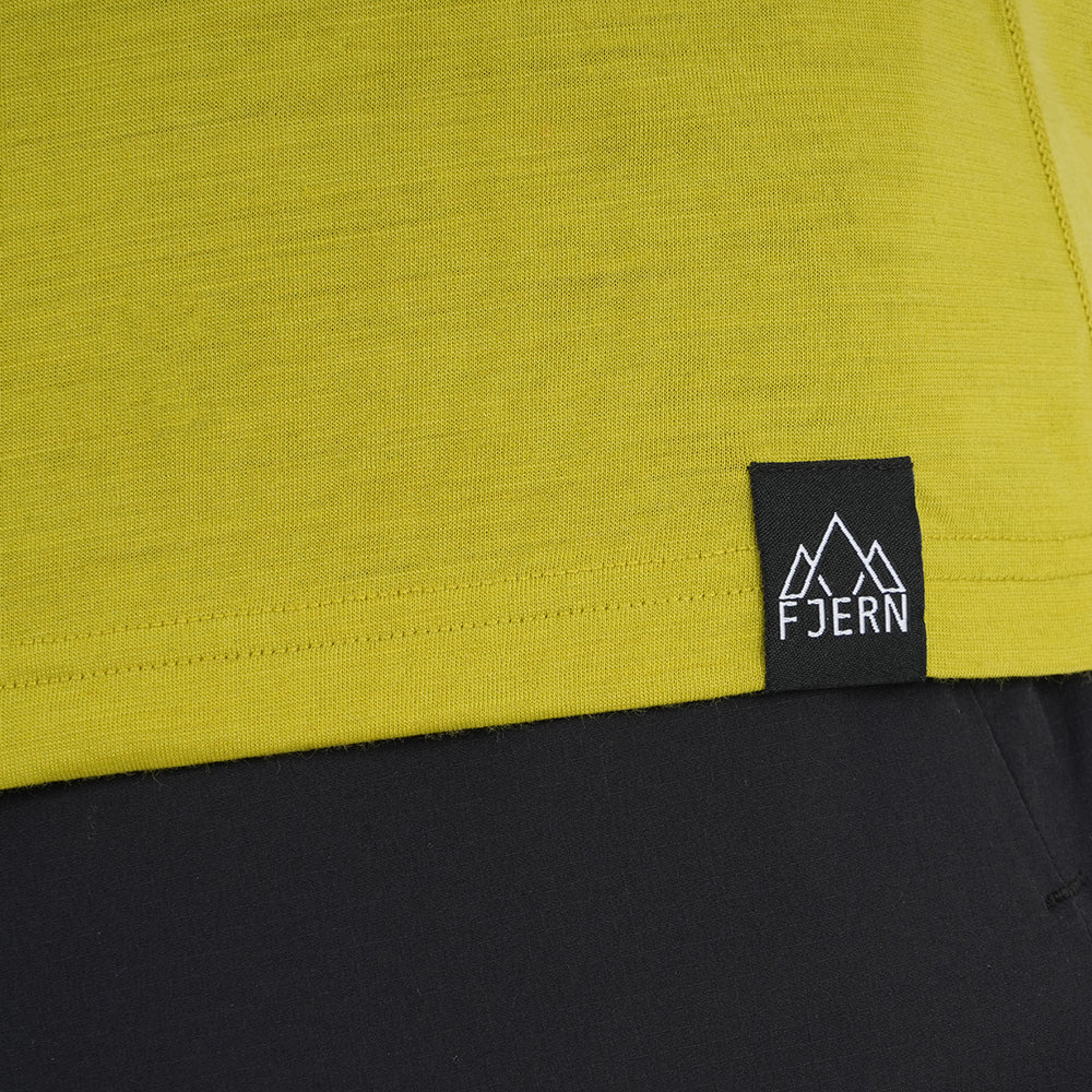 Mens Roundel Merino Blend T-Shirt (Lime/Petrol)