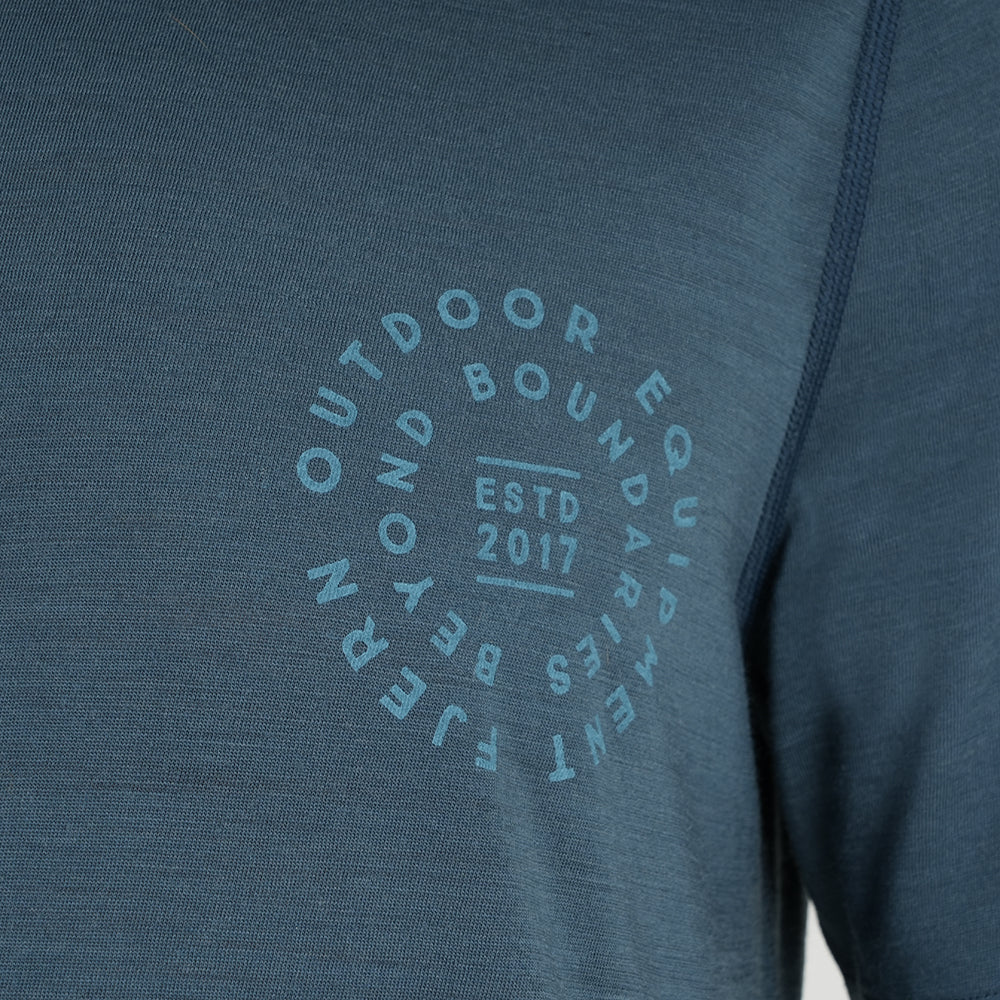 Mens Roundel Merino Blend T-Shirt (Orion Blue/Mineral Blue)