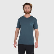 Mens Roundel Merino Blend T-Shirt (Orion Blue/Mineral Blue)