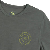 Mens Roundel Merino Blend T-Shirt (Urban Chic/Lime)