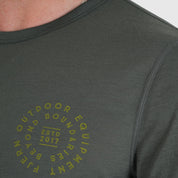 Mens Roundel Merino Blend T-Shirt (Urban Chic/Lime)