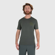 Mens Roundel Merino Blend T-Shirt (Urban Chic/Lime)