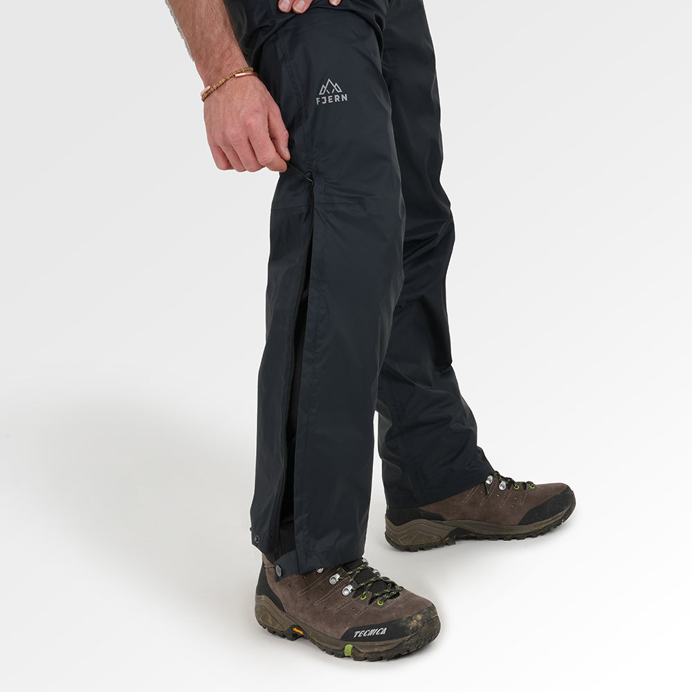 Mens Täckning Waterproof Over Trousers (Black)