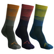 Fjern Merino Blend Contour Hiking Socks 3 Pack (Multi)