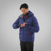 Mens Aska Waterproof Down Jacket (Navy/Rust)